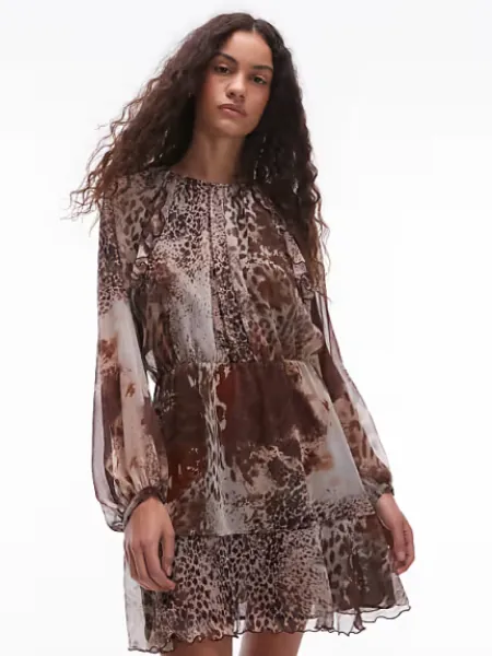 Mango Mixed Animal Print Dress